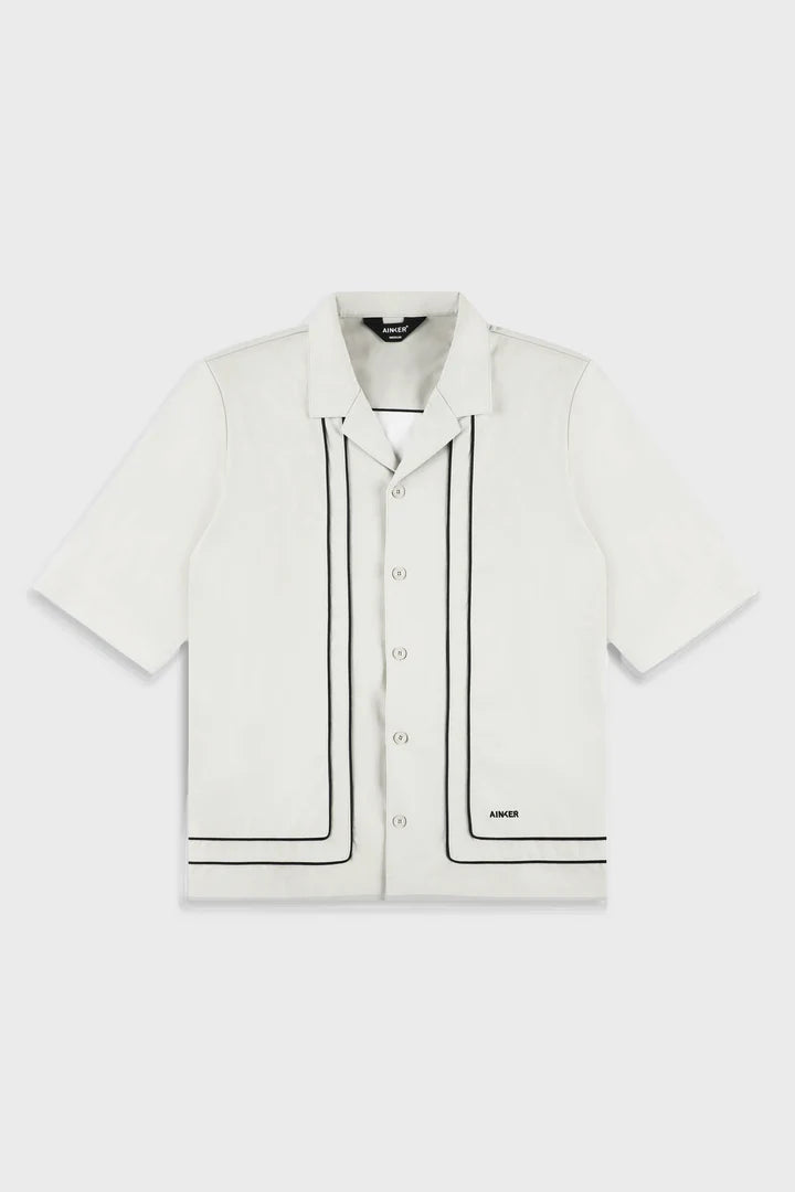 Ainker Tech 801 Off-White Short Button Shirt