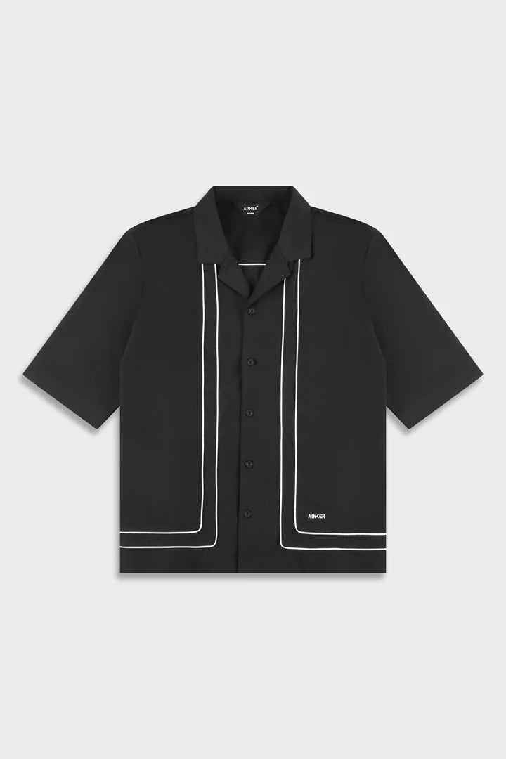 Ainker Tech 801 Black Short Button Shirt