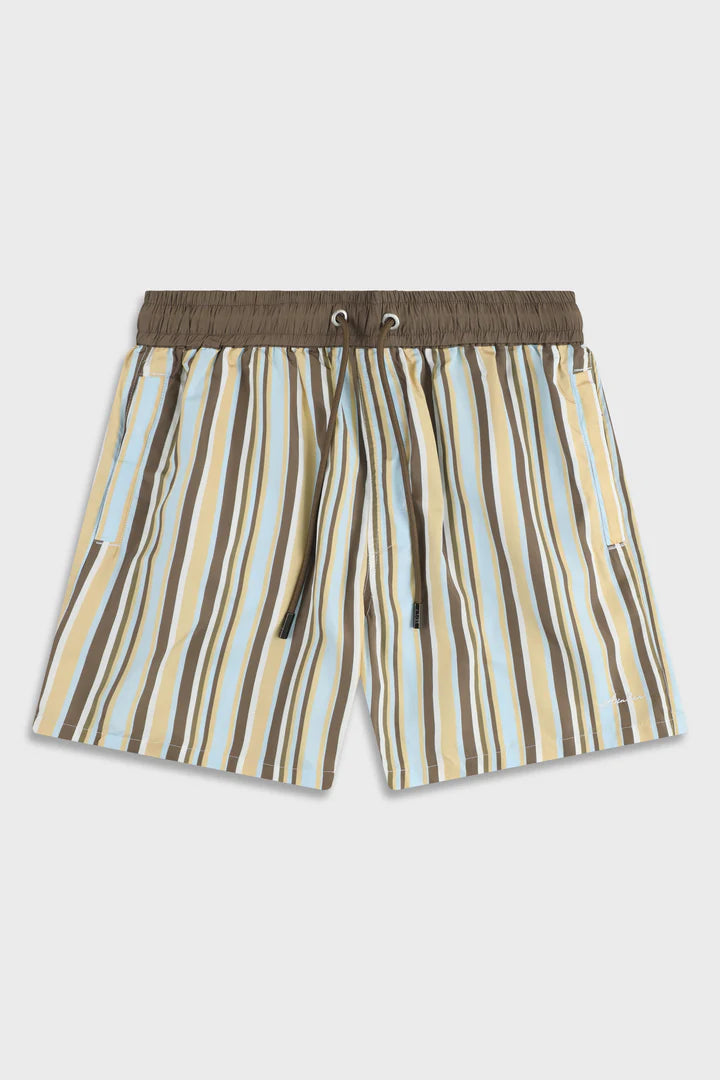 Ainker Stripe 829 Brown Swimwear