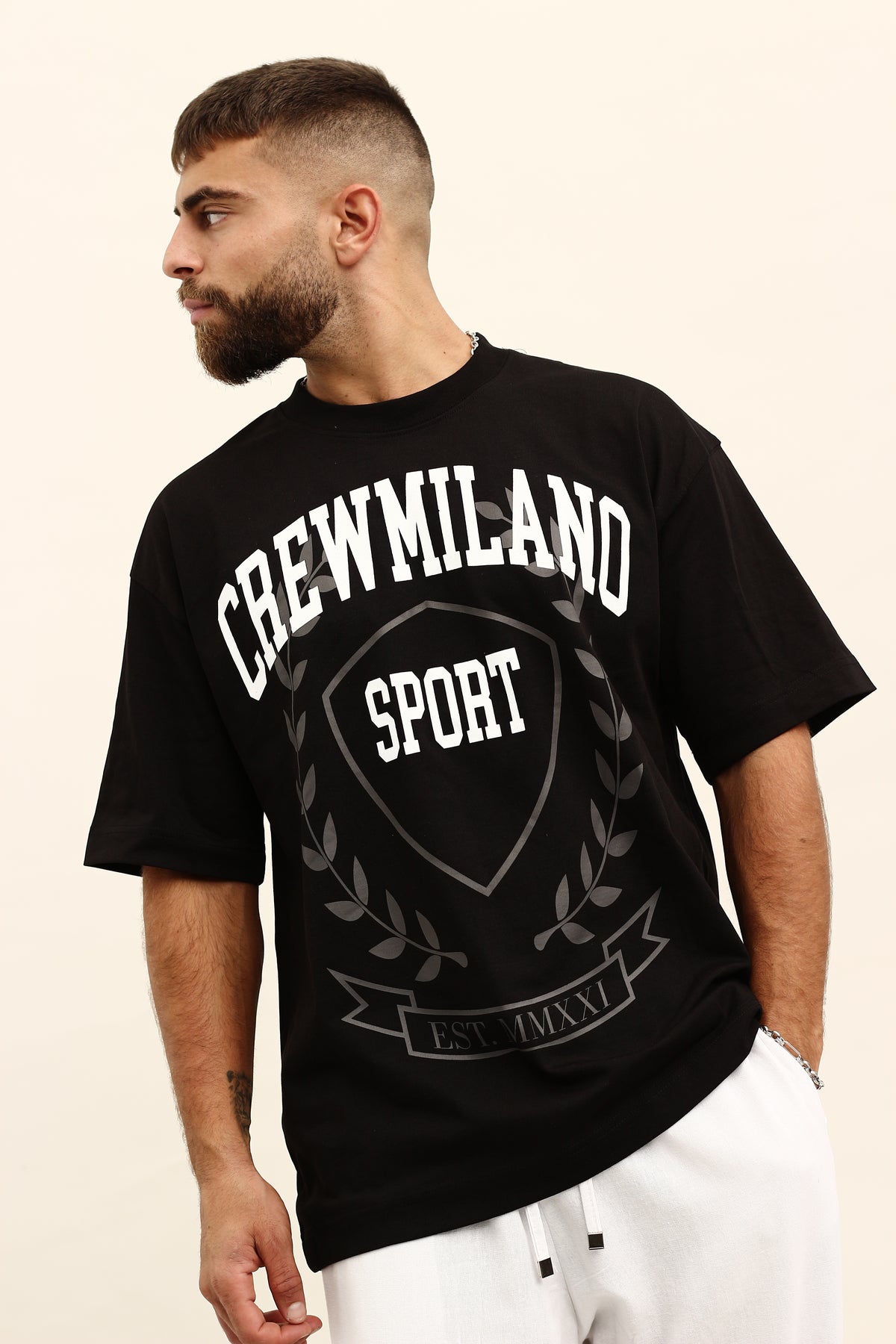 CREW Milano Sport Print Oversized T-Shirt