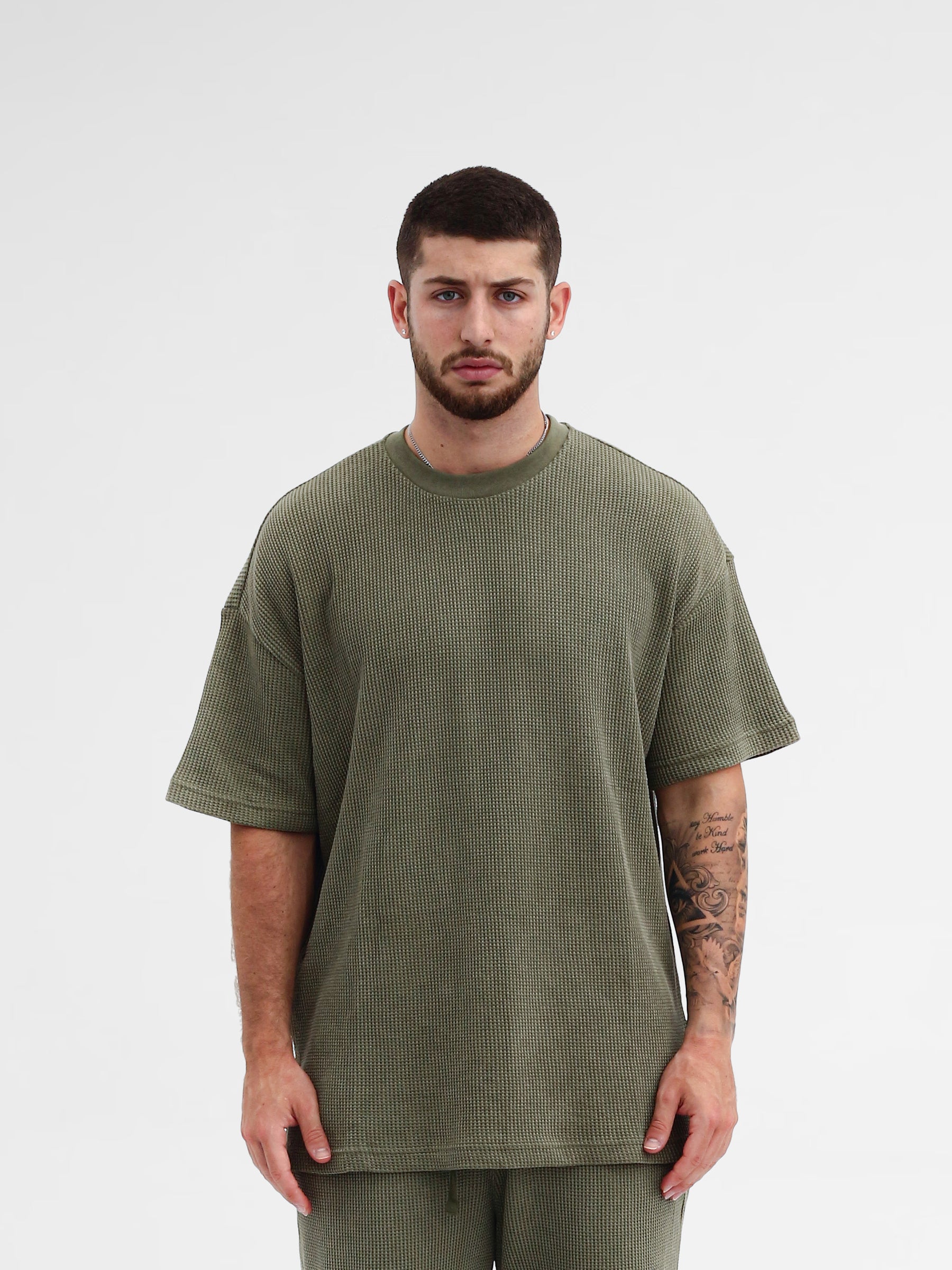 CREW Milano Oversize Set T-Shirt/Pants Waffle Green