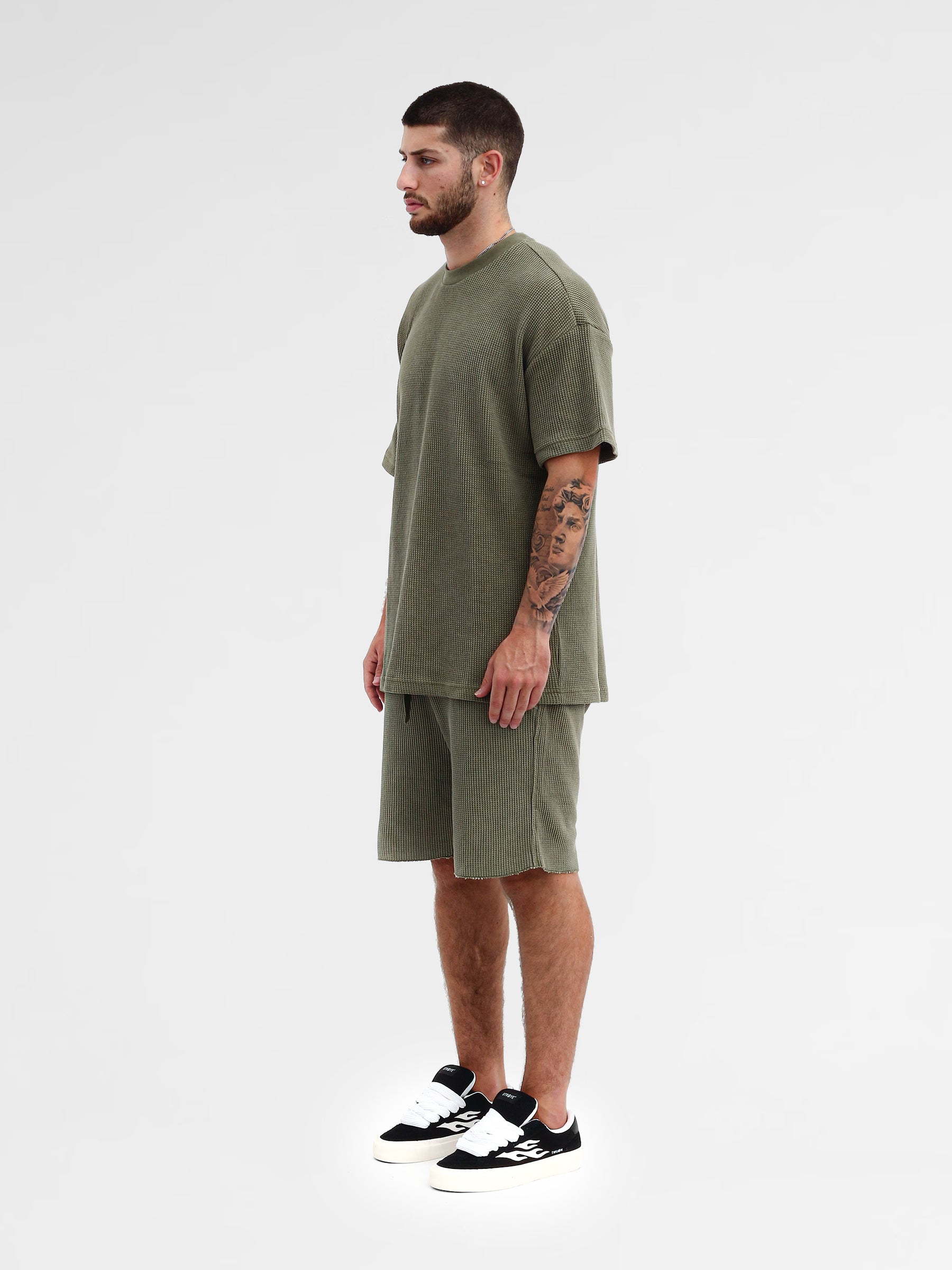 CREW Milano Oversize Set T-Shirt/Pants Waffle Green