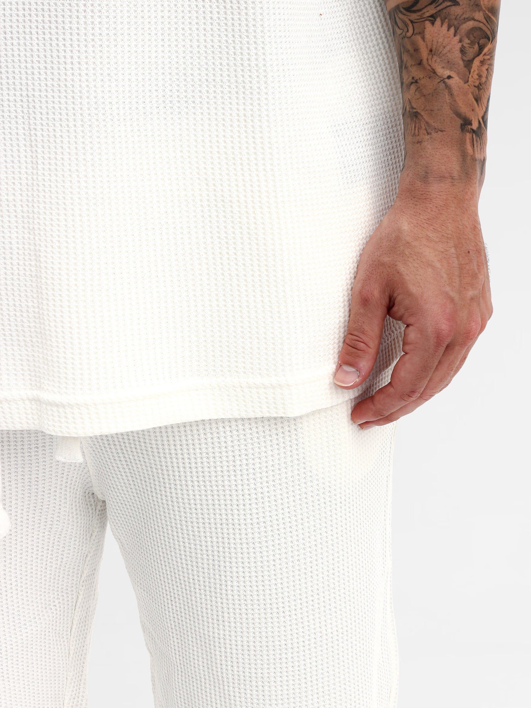 CREW Milano Oversize Set T-Shirt/Pants Waffle White