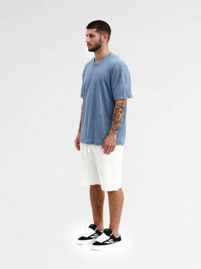 CREW Milano Linen T-Shirt Blue Ocean