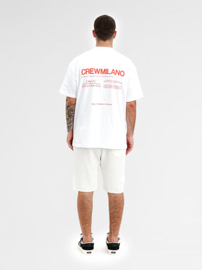 CREW Milano Oversize T-Shirt Logo Print
