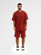 CREW Milano Oversize Set T-Shirt/Pants Waffle Red
