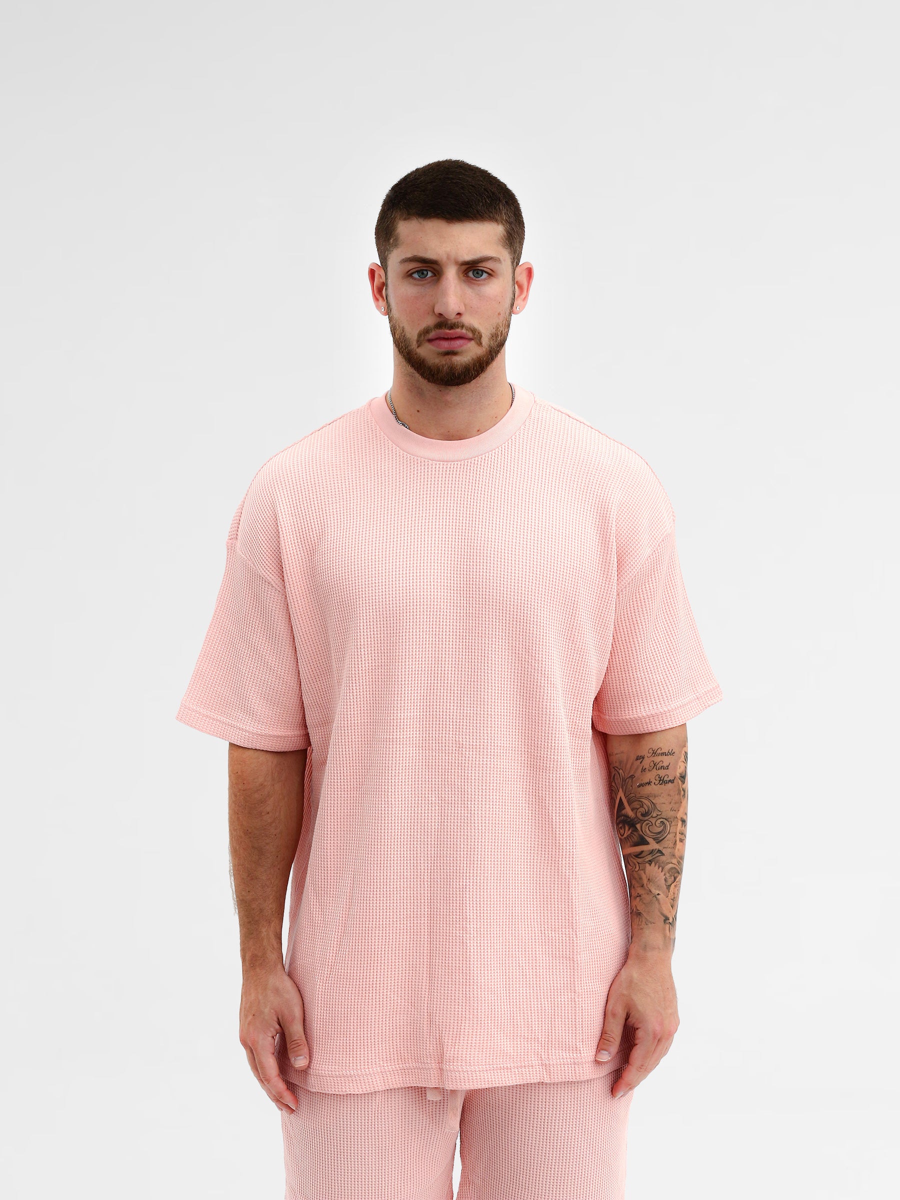 CREW Milano Oversize Set T-Shirt/Pants Waffle Pink
