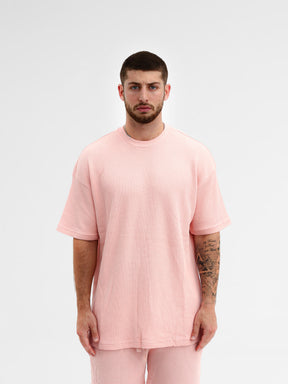 CREW Milano Oversize Set T-Shirt/Pants Waffle Pink
