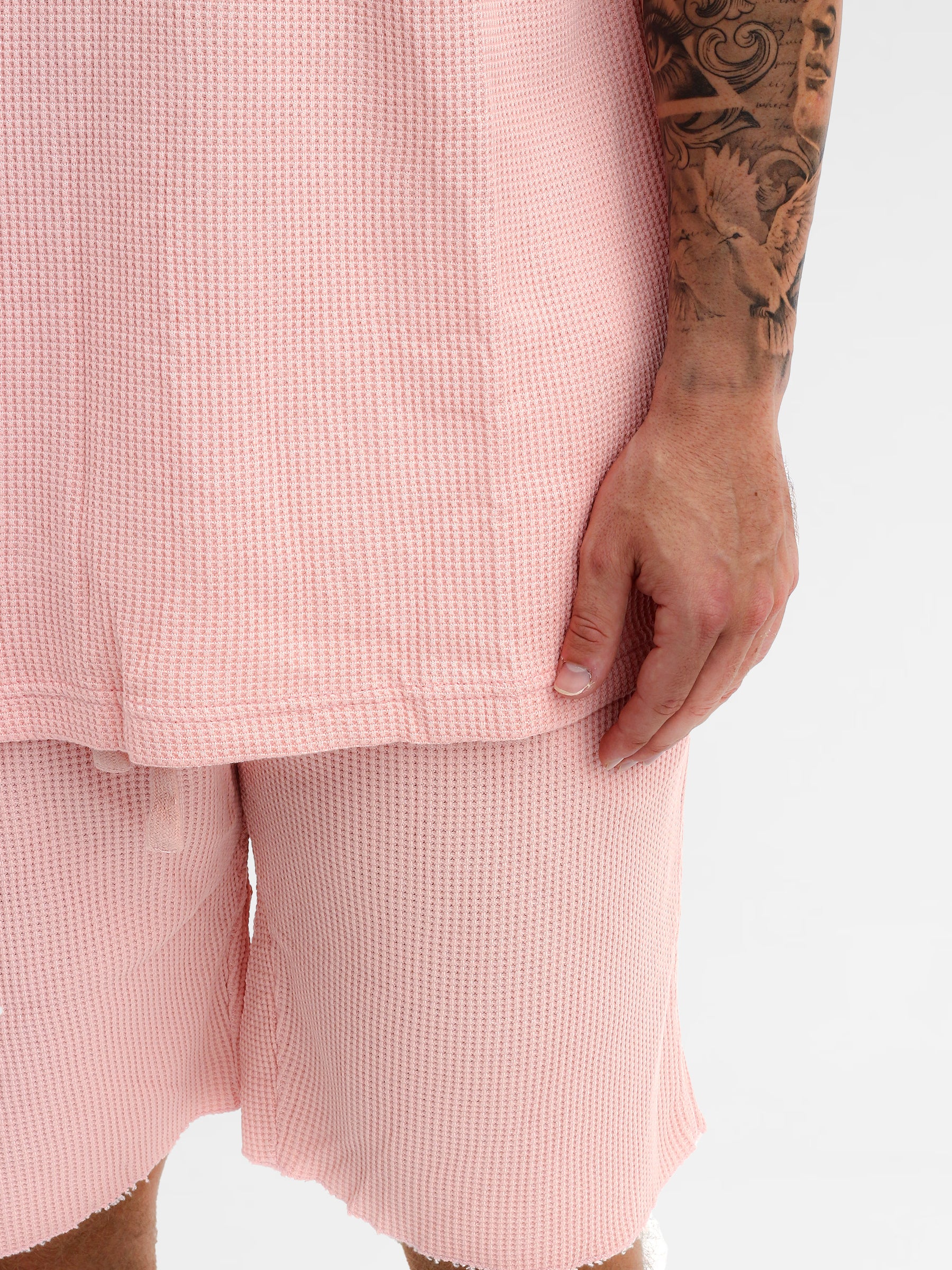 CREW Milano Oversize Set T-Shirt/Pants Waffle Pink