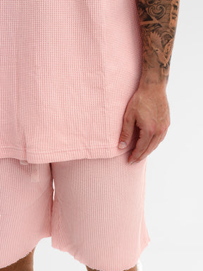 CREW Milano Oversize Set T-Shirt/Pants Waffle Pink