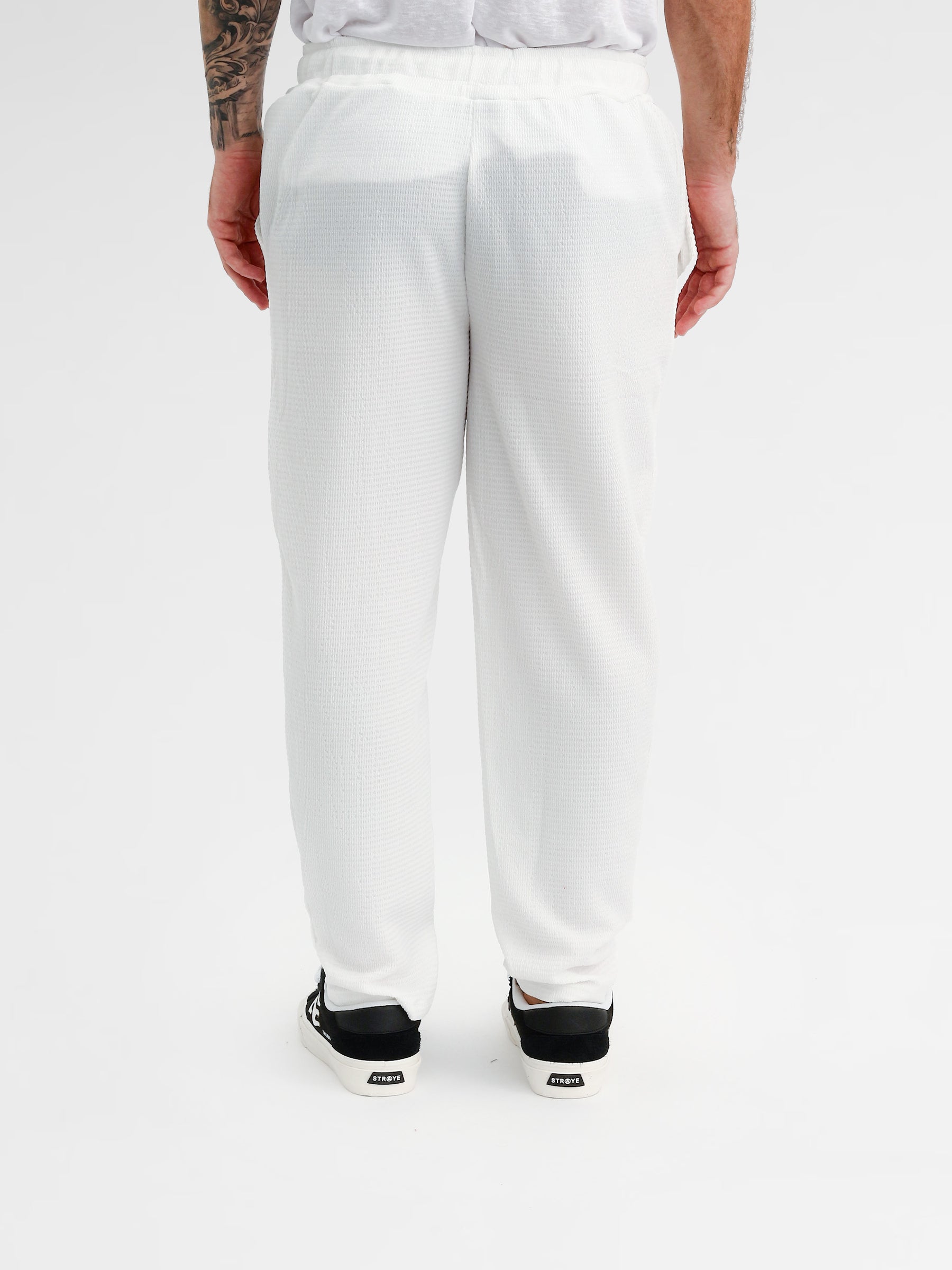 CREW MILANO Waffle Pants White