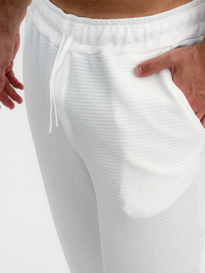 CREW MILANO Waffle Pants White