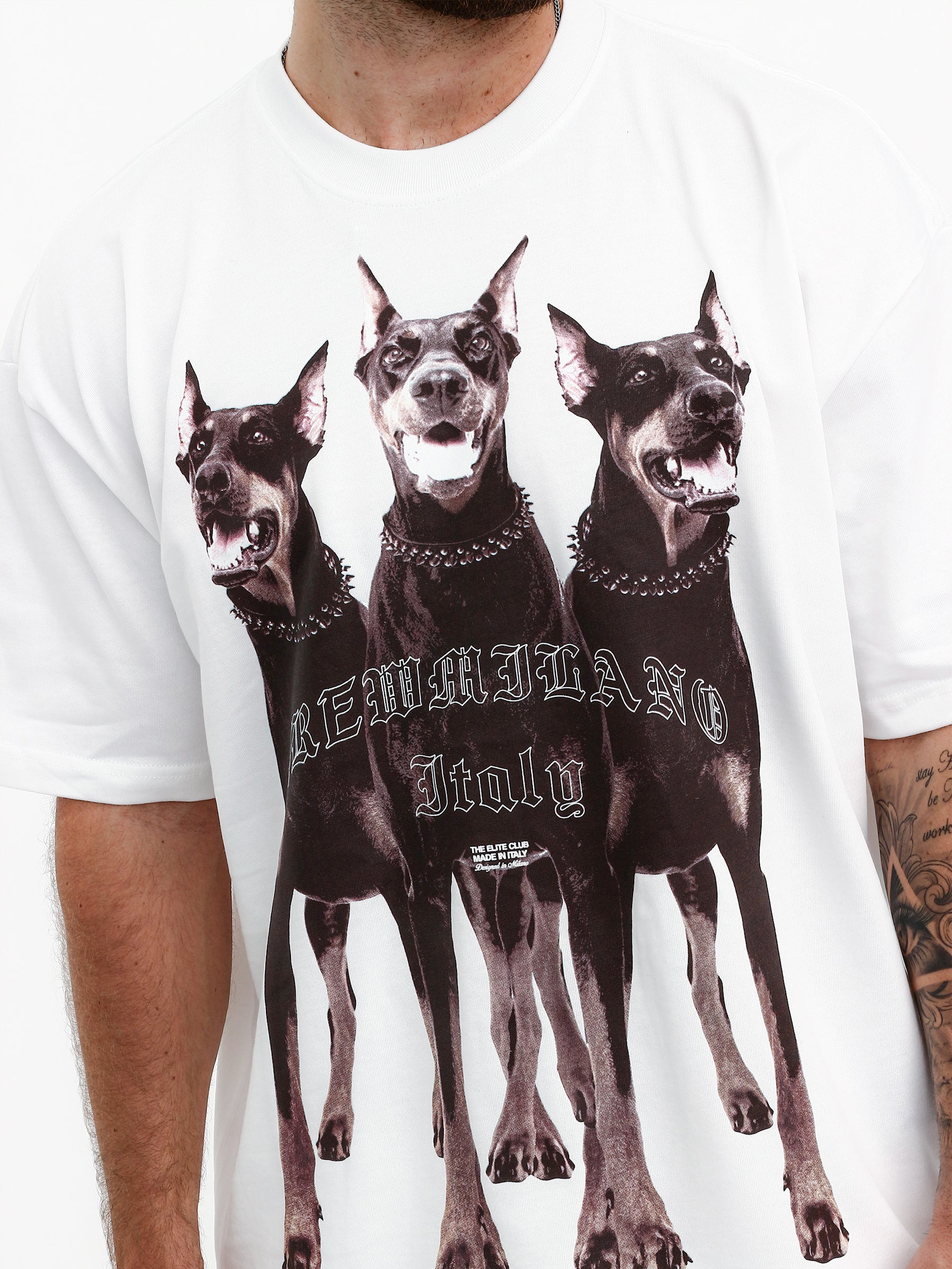 CREW Milano Oversize T-Shirt Logo Print
