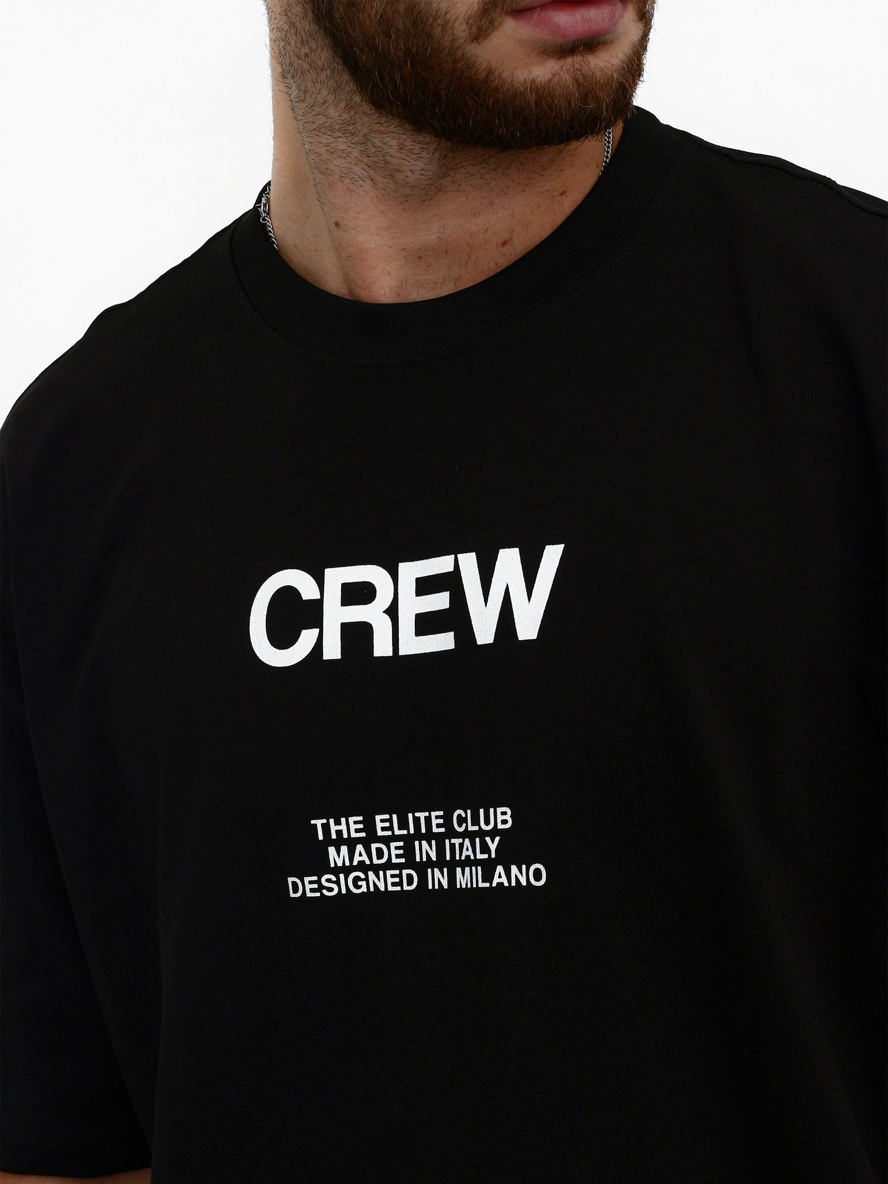 CREW Milano Oversize T-Shirt Logo Print