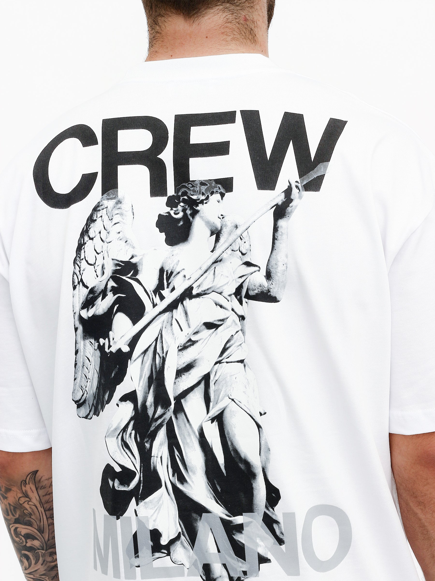 CREW Milano Oversize T-Shirt Logo Print