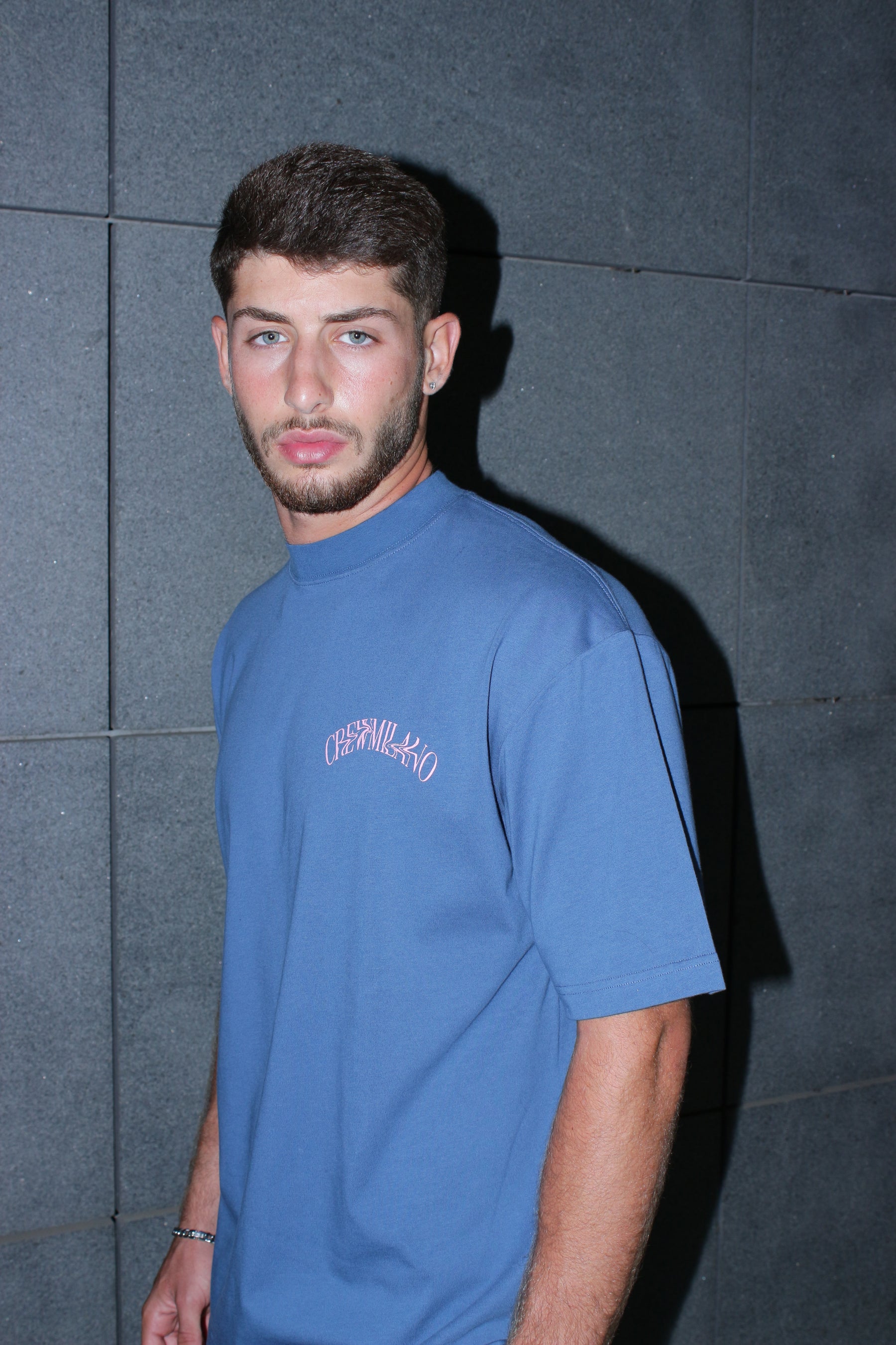 CREW Milano Paris Blue Oversized T-Shirt