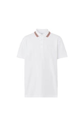 Burberry Icon Stripe cotton polo shirt white