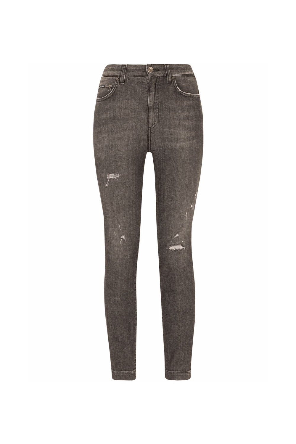 Dolce & Gabbana high-waist distressed skinny jeans