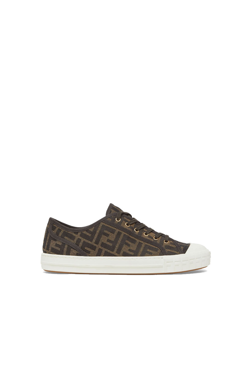 Fendi Domino FF jacquard fabric low-tops