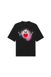 VISION OF SUPER BLACK TSHIRT WITH LOVE PANDY PRINT