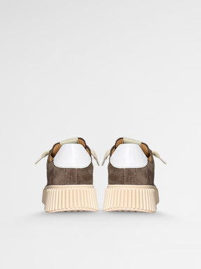 MAISON 9 PARIS Sneakers - Skate Dark Brown Suede Leather
