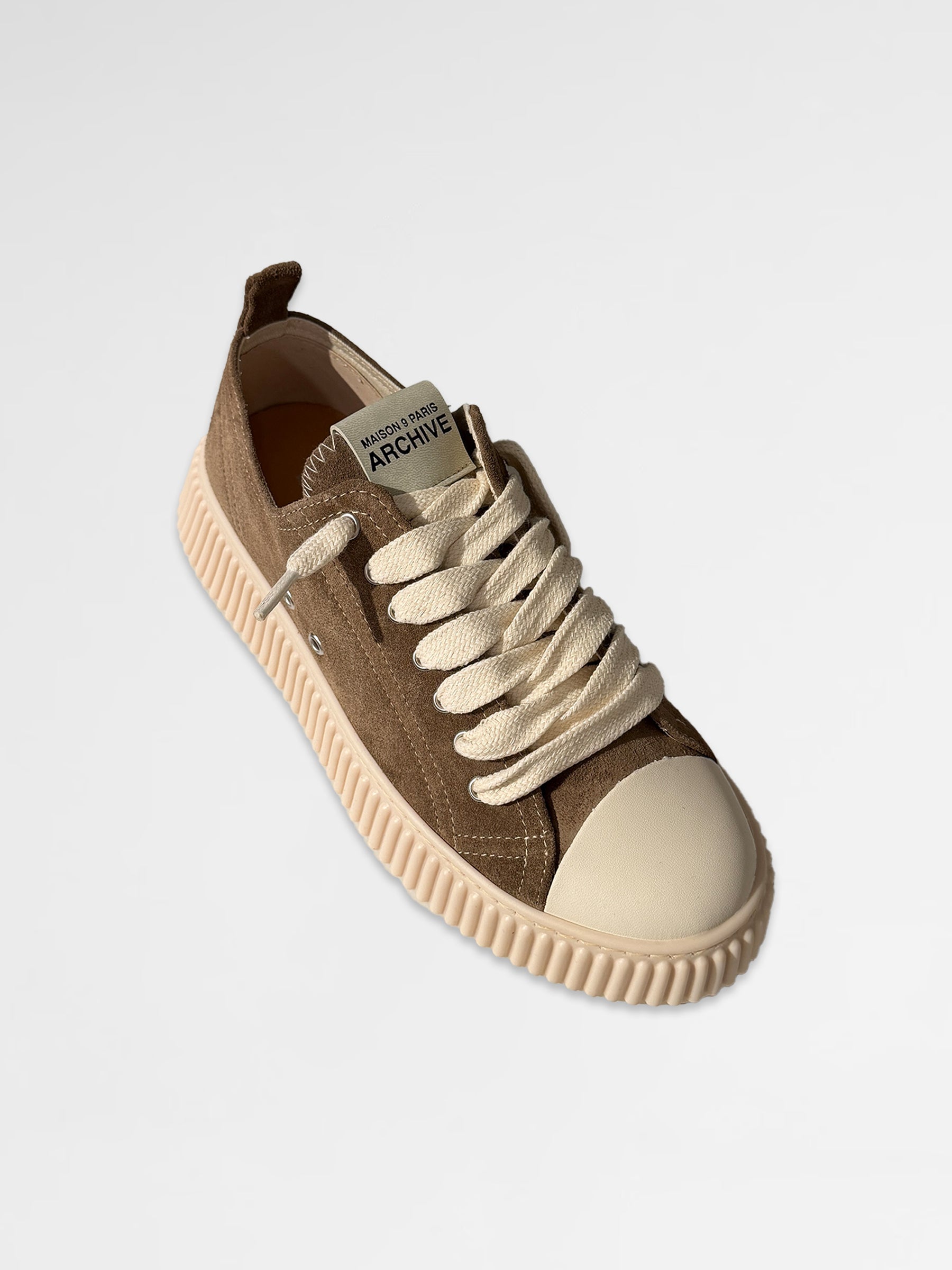 MAISON 9 PARIS Sneakers - Brown Suede Leather