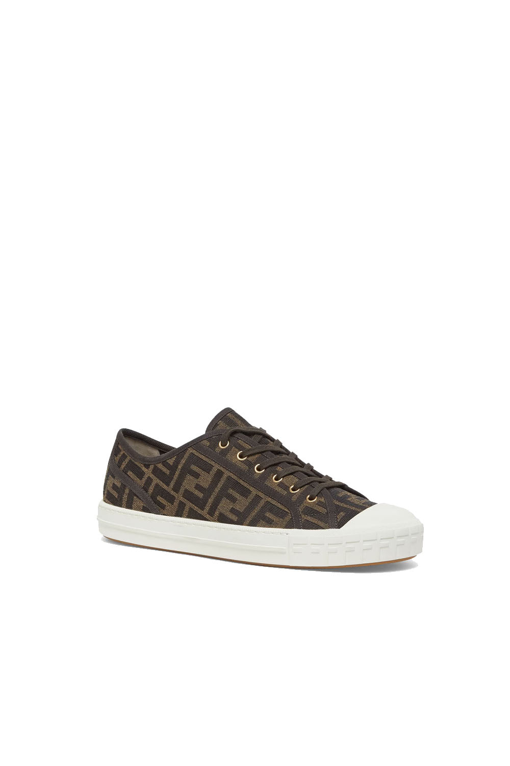 Fendi Domino FF jacquard fabric low-tops