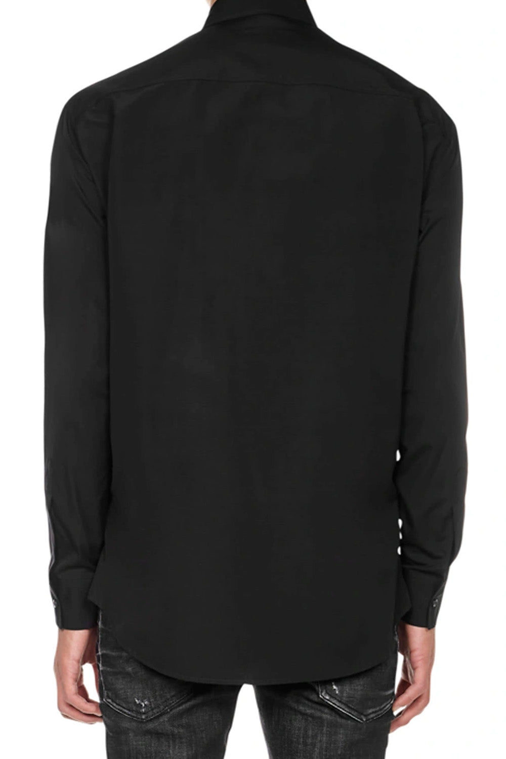 Dsquared2 logo-print black long sleeved shirt
