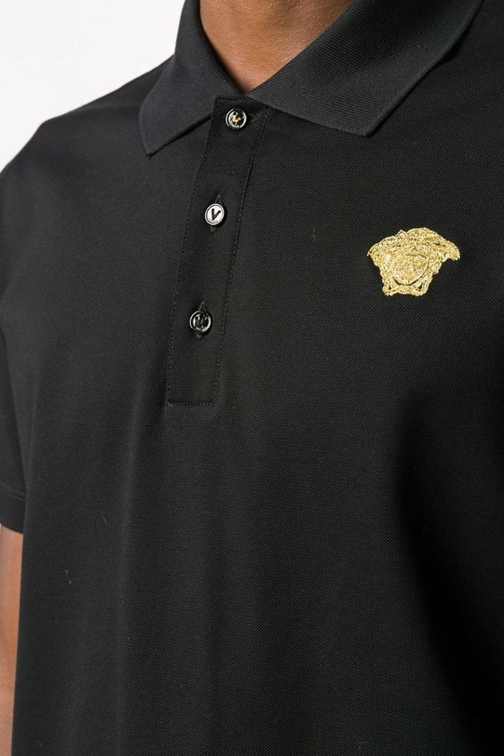 Versace Medusa motif short-sleeve polo shirt