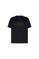 Fendi Logo Embroidered Crewneck T-Shirt
