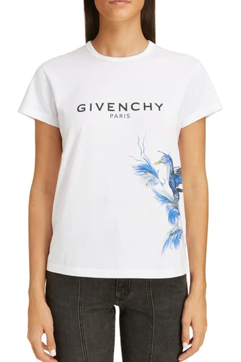 Givenchy Bird Logo-print Cotton-jersey T-shirt In White‏