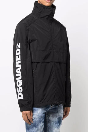 Dsquared2 logo-print zippered coat