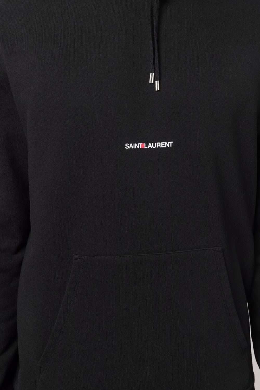 Saint Laurent logo-print hoodie black