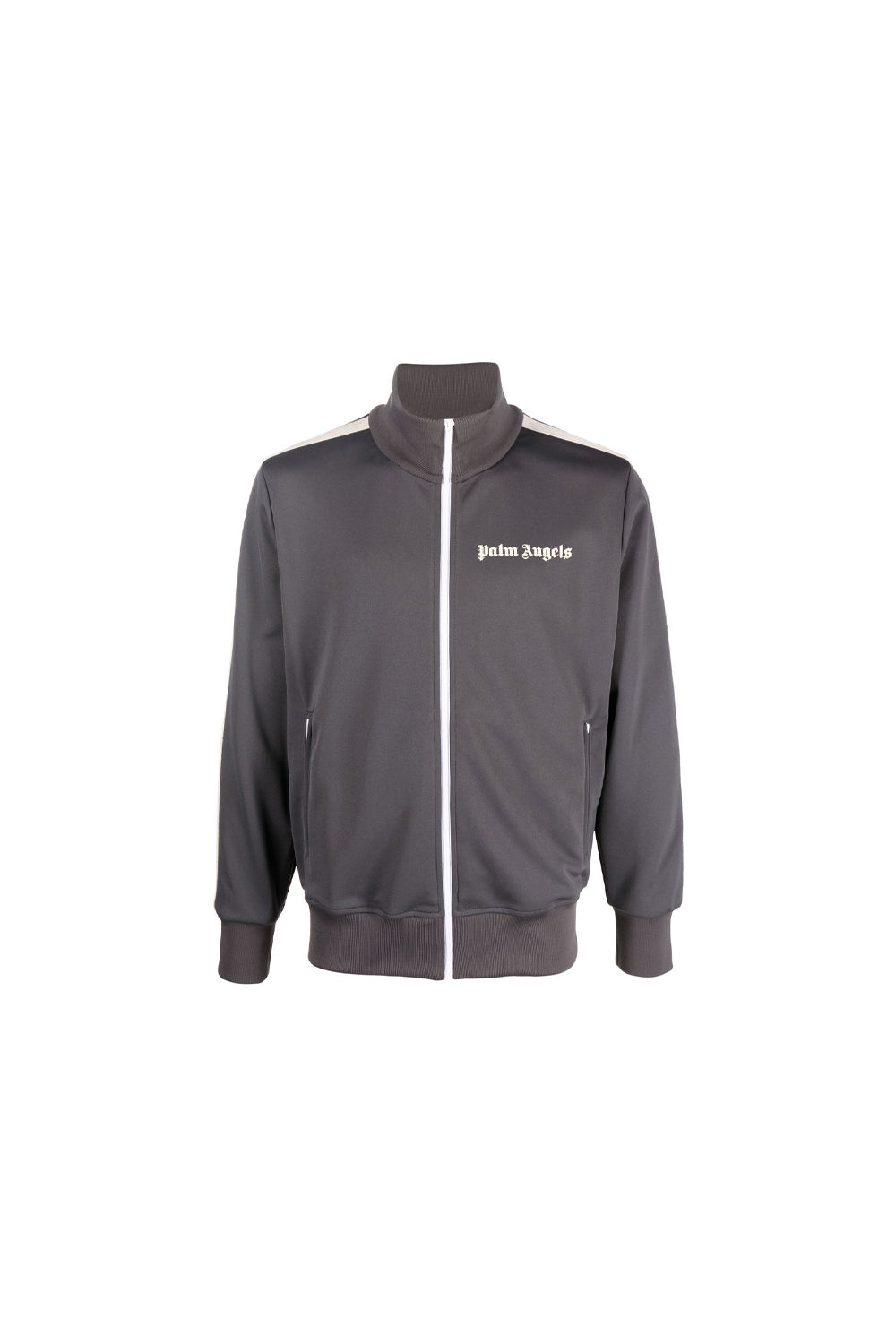 Palm Angels Classic side-stripe zipped jacket dark grey