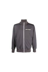 Palm Angels Classic side-stripe zipped jacket dark grey