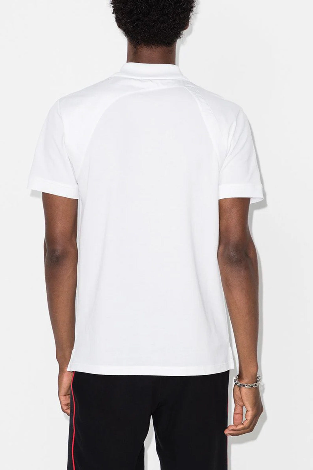 Alexander McQueen logo-strap pique polo shirt