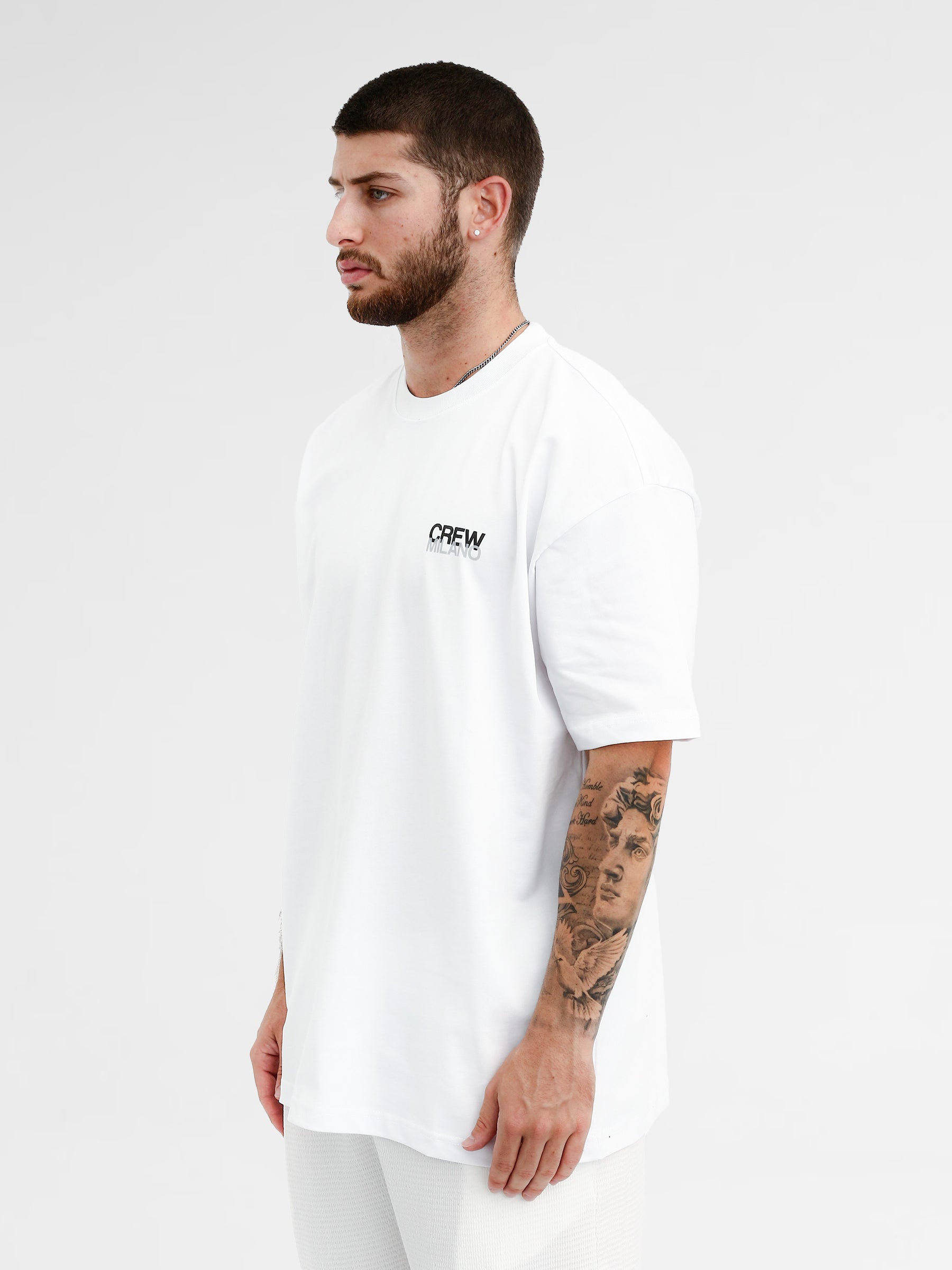 CREW Milano Oversize T-Shirt Logo Print