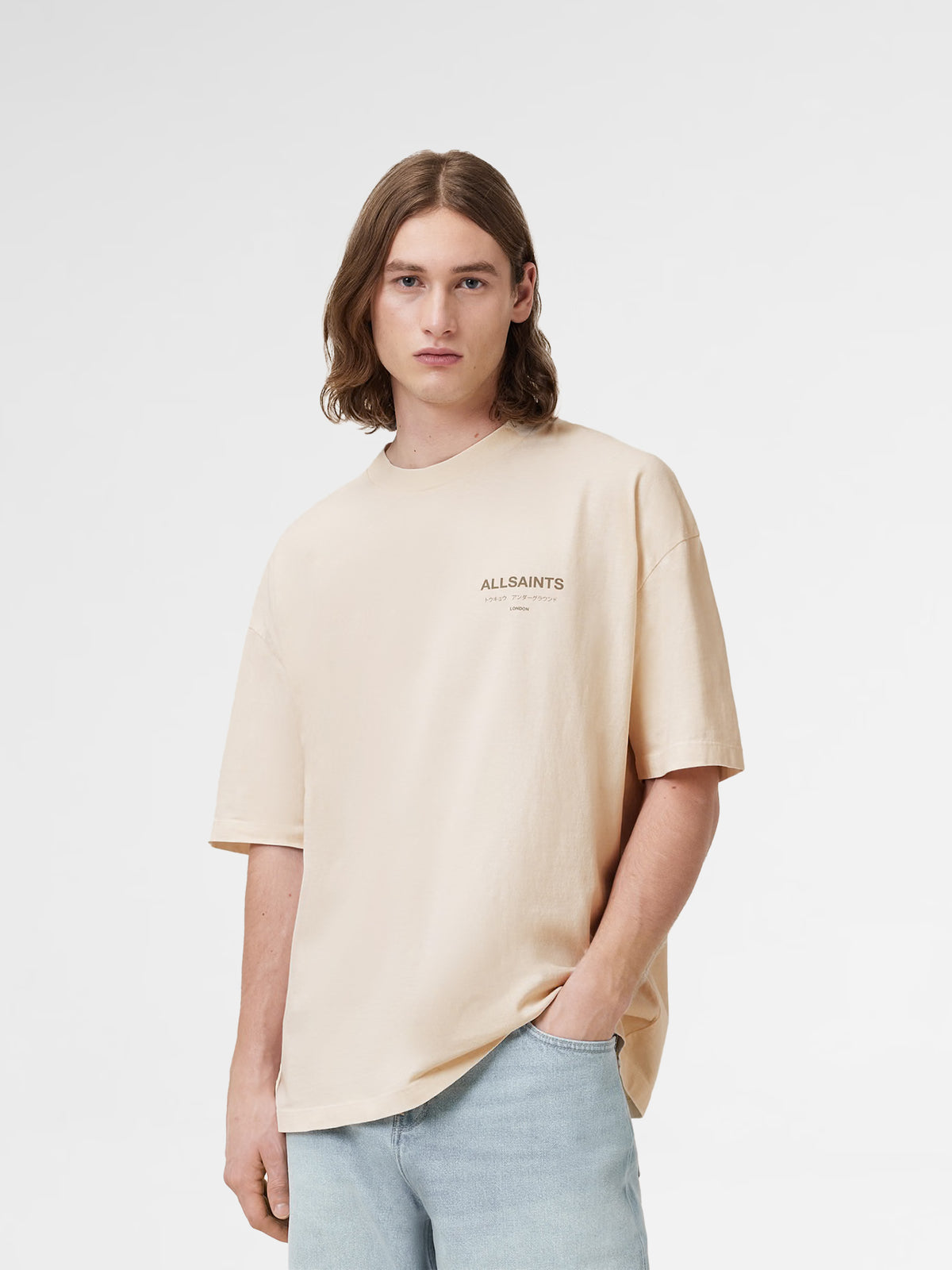 Allsaints Underground Oversized Crew Neck T-Shirt