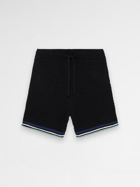 CREW Milano Tennis Shorts Knitwear Black Stripes