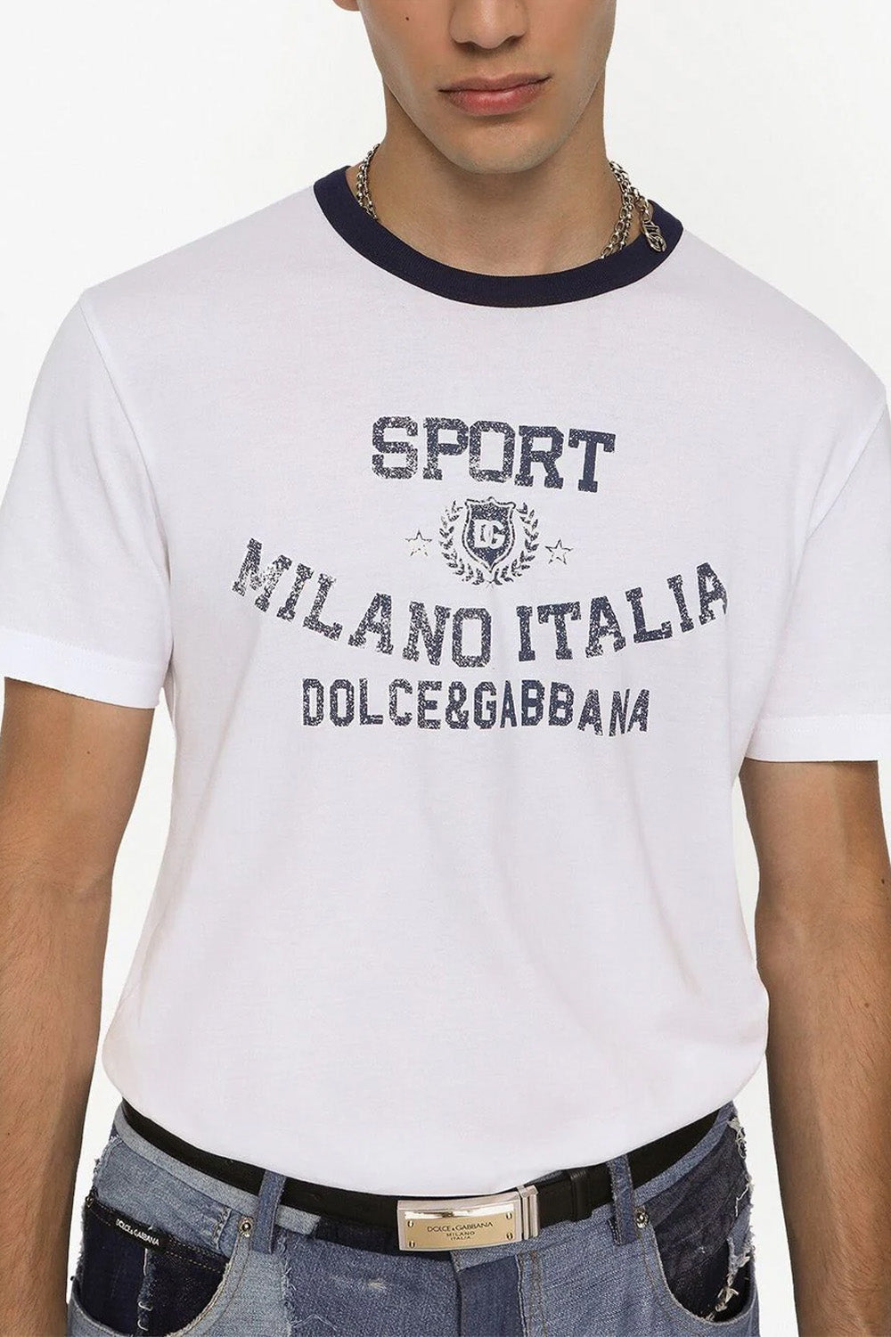Dolce & Gabbana crackle-logo-print T-shirt