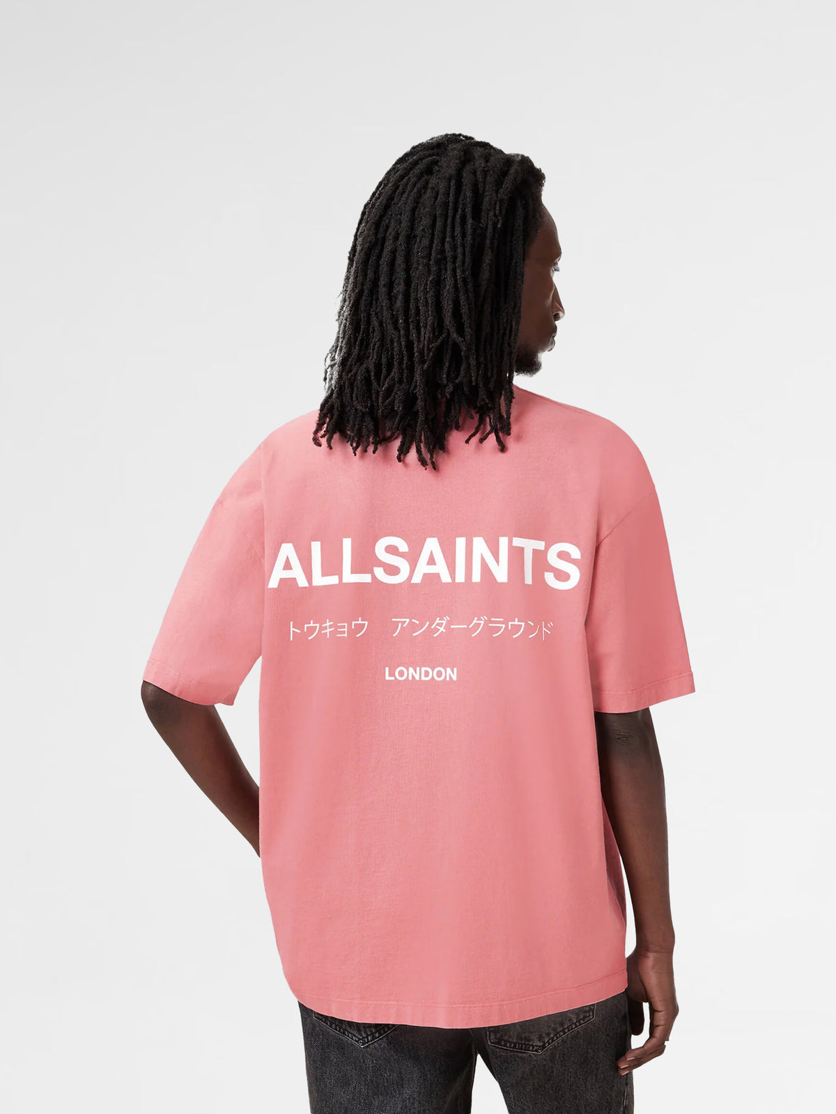 Allsaints Pink Underground Oversized Crew Neck T-Shirt