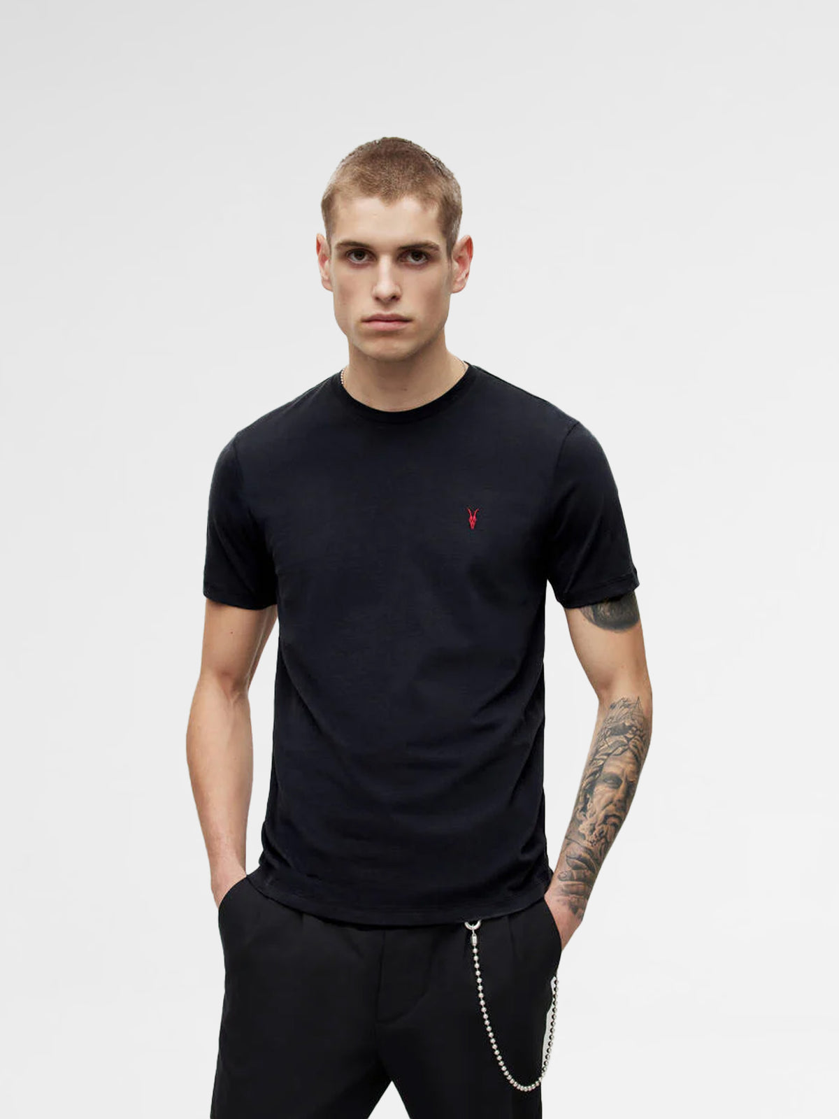 Allsaints Brace Brushed Cotton Contrast T-Shirt