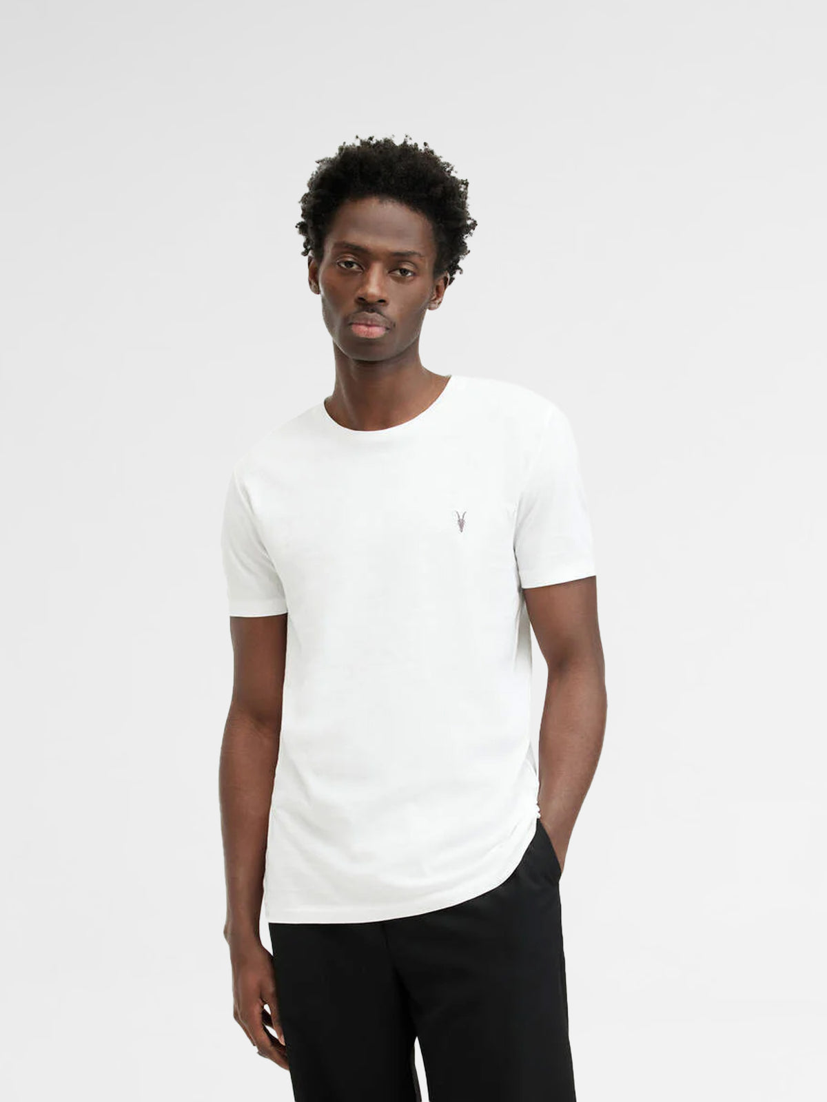 Allsaints Tonic Crew Neck Slim Ramskull T-Shirt