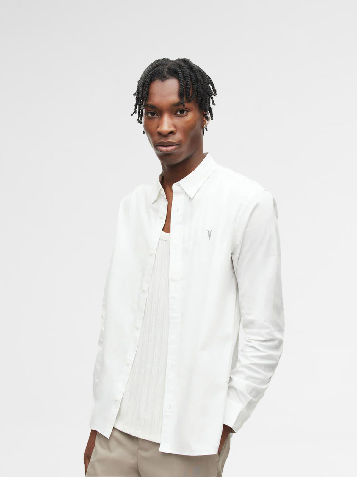Allsaints Hawthorne Ramskull Stretch Fit Shirt