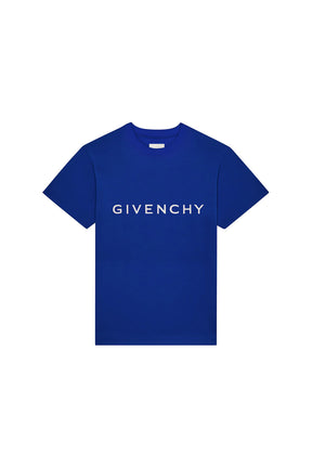 Givenchy logo-print cotton T-shirt blue