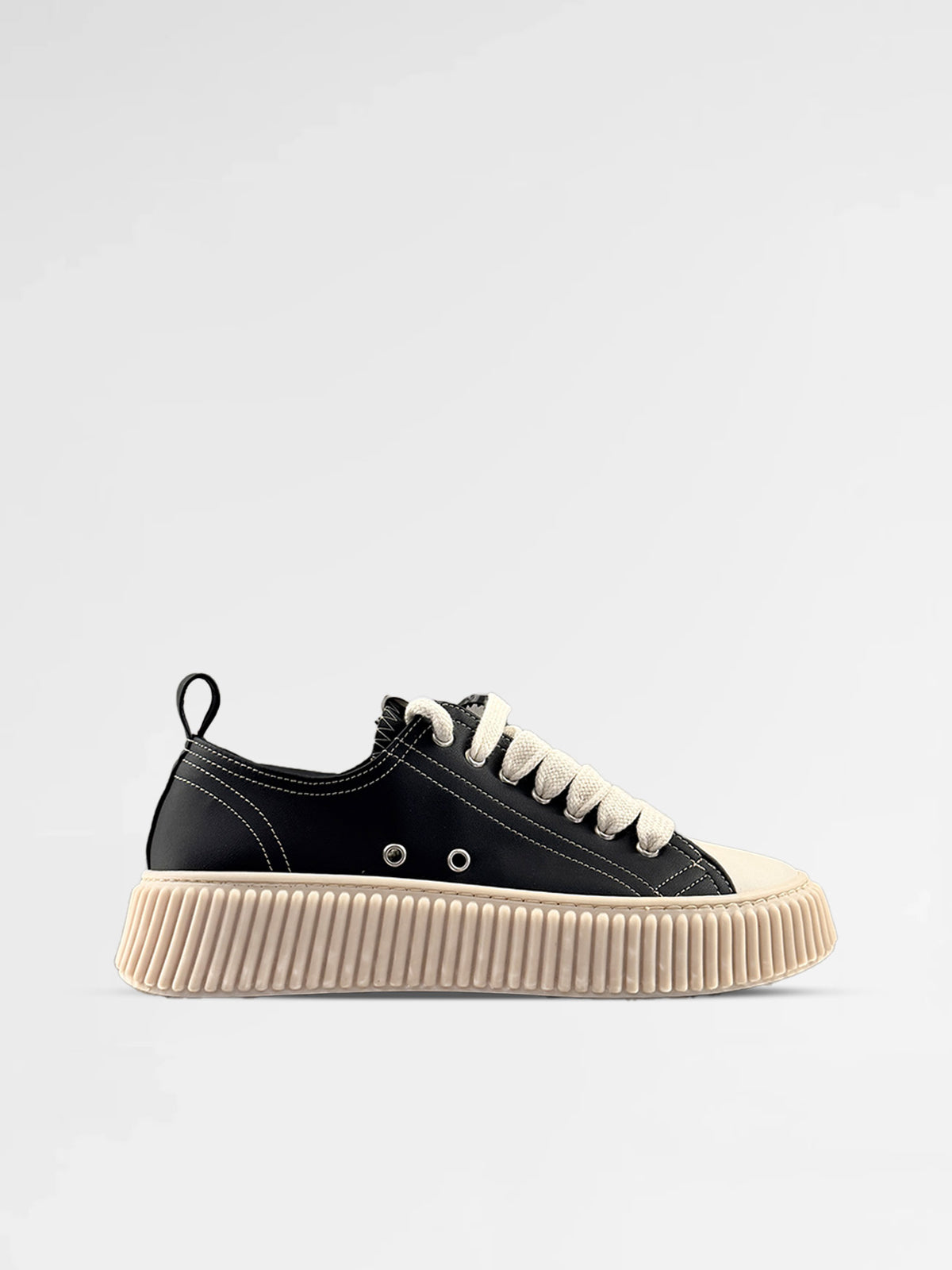MAISON 9 PARIS Sneakers - Black Smooth Leather