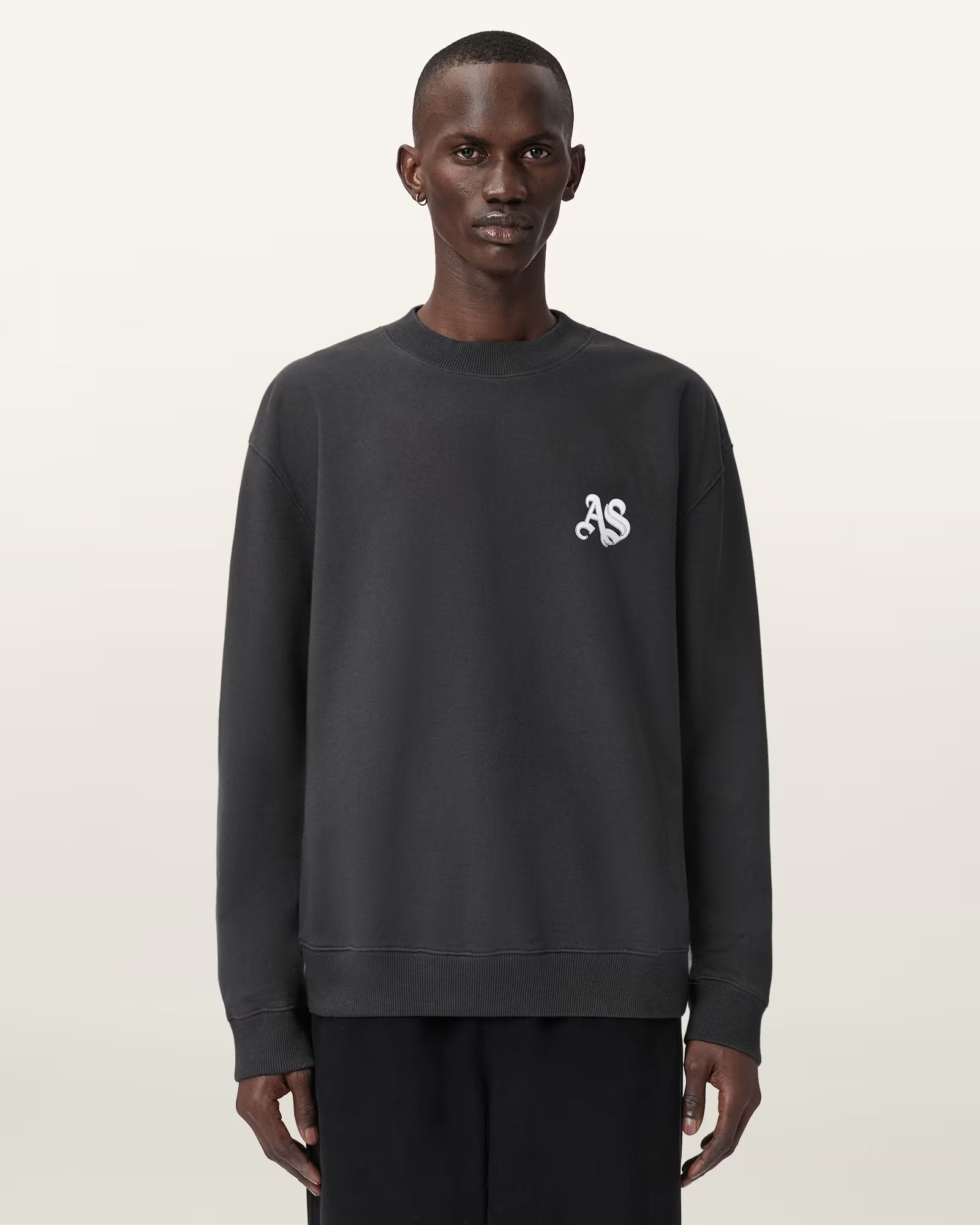 ALLSAINTS Icon Black Long T-Shirt M011NE-162