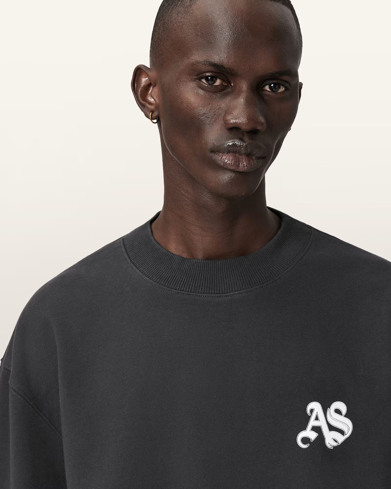 ALLSAINTS Icon Black Long T-Shirt M011NE-162