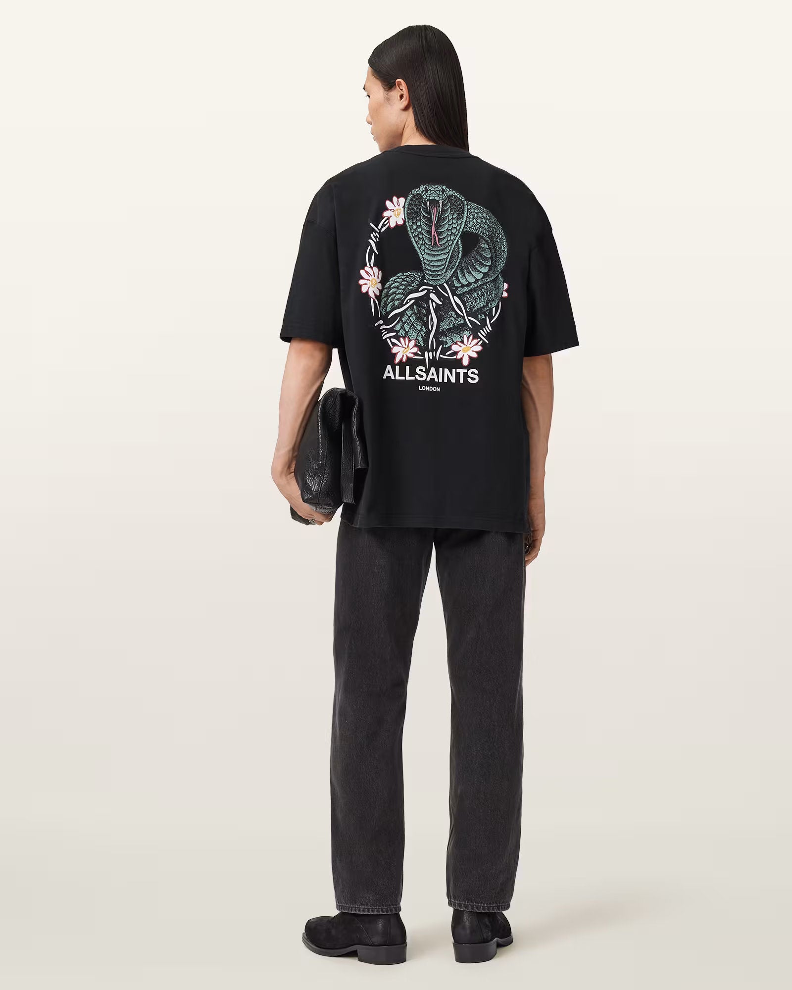 ALLSAINTS Snakebite Black T-Shirt M032PD-162