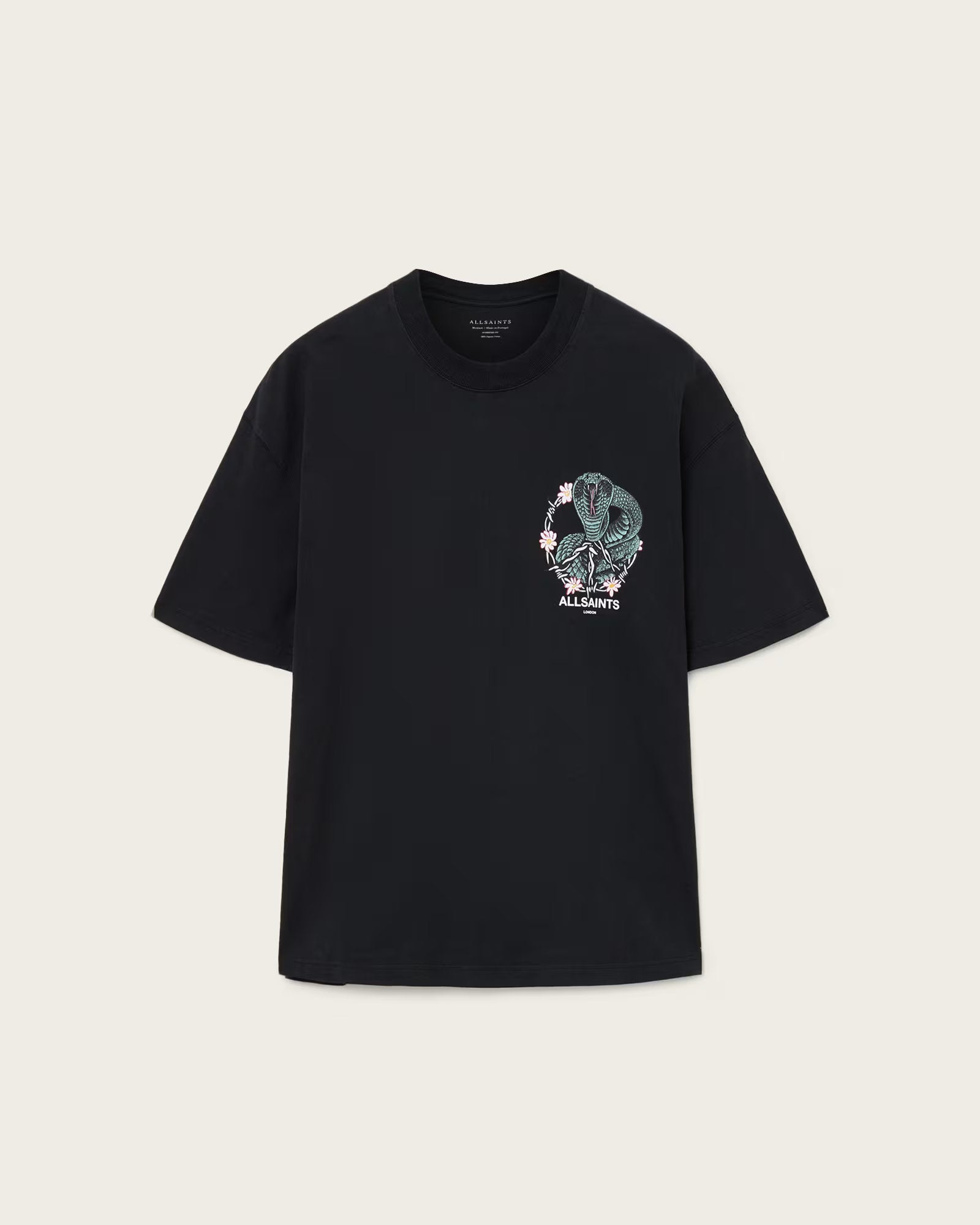 ALLSAINTS Snakebite Black T-Shirt M032PD-162